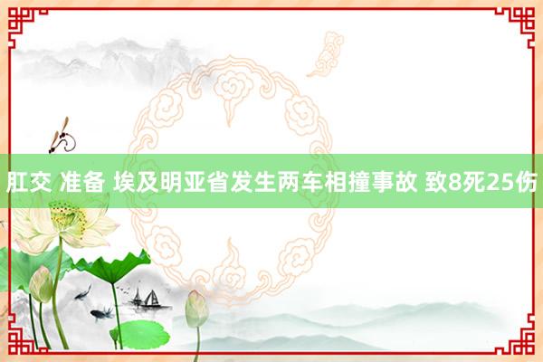 肛交 准备 埃及明亚省发生两车相撞事故 致8死25伤